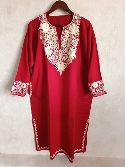 Kashmiri Pheran - Deep Red