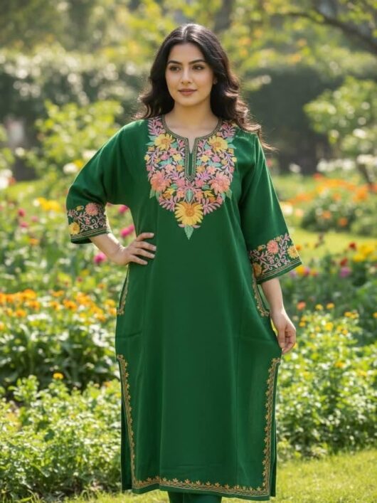 Kashmiri Pheran - Green