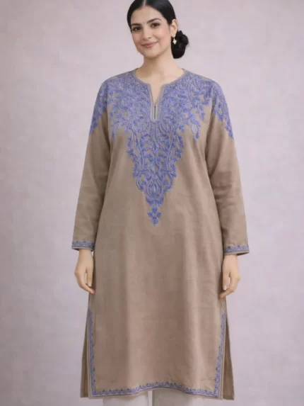 Designer Kashmiri Pherans - Beige