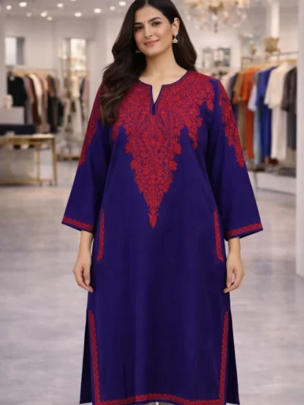Designer Kashmiri Pherans - Royal Blue