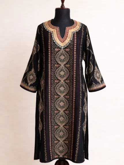 Kashmiri Woolen Kurti - Black